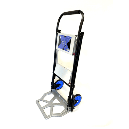 דרגש מתקפל משולב עגלה משא 80 ק”ג וסולם 2 שלבים 150 ק”ג