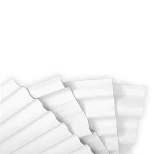 פלרוף מלבני לבן אטום ברוחב 1.20 מטר