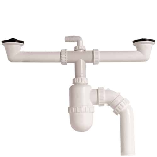 מחסום “2 לכיור מטבח כפול אפשרות מדיח/כביסה