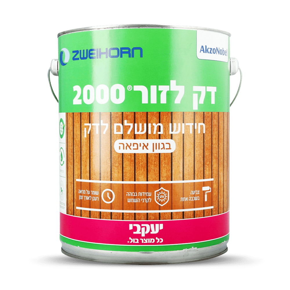 דק לזור 2000 – צבע לחידוש דק איפאה 5 ליטר