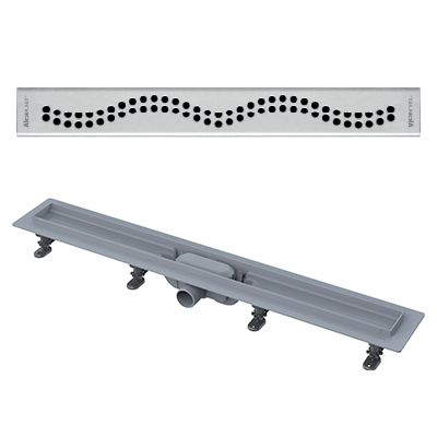 תעלת ניקוז נמוכה למקלחון APZ8 באורך 55 ס”מ