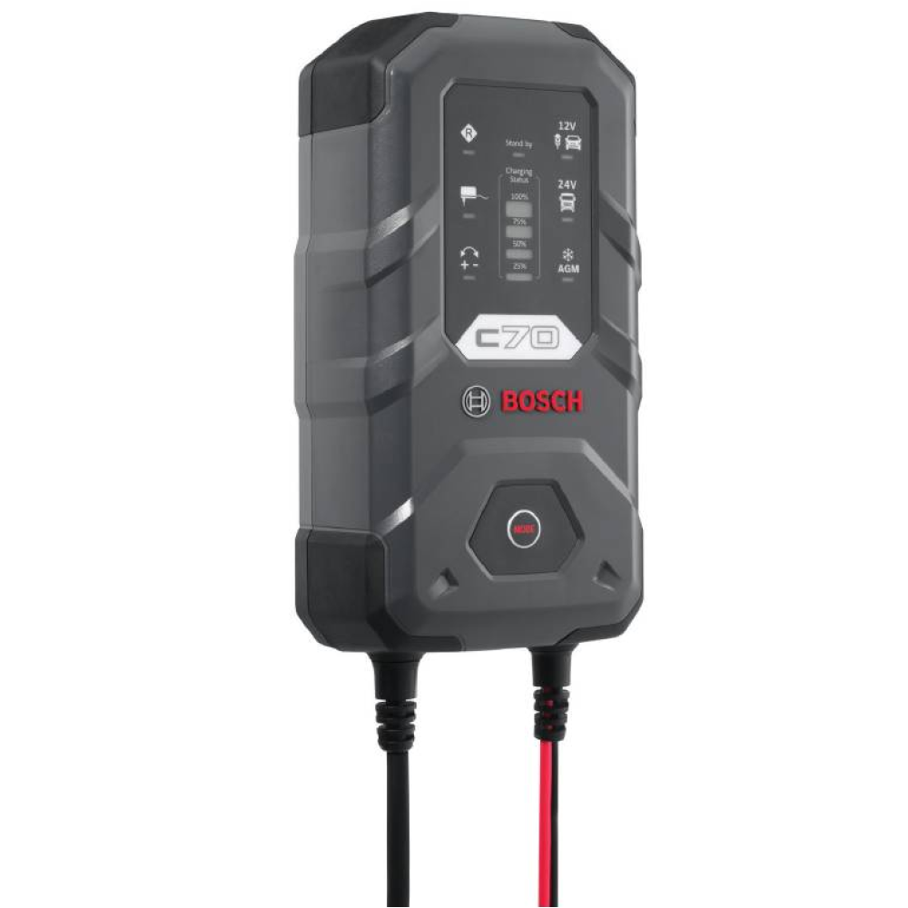 מטען בוש למצברי רכב 12V ו- 24V דגם C70