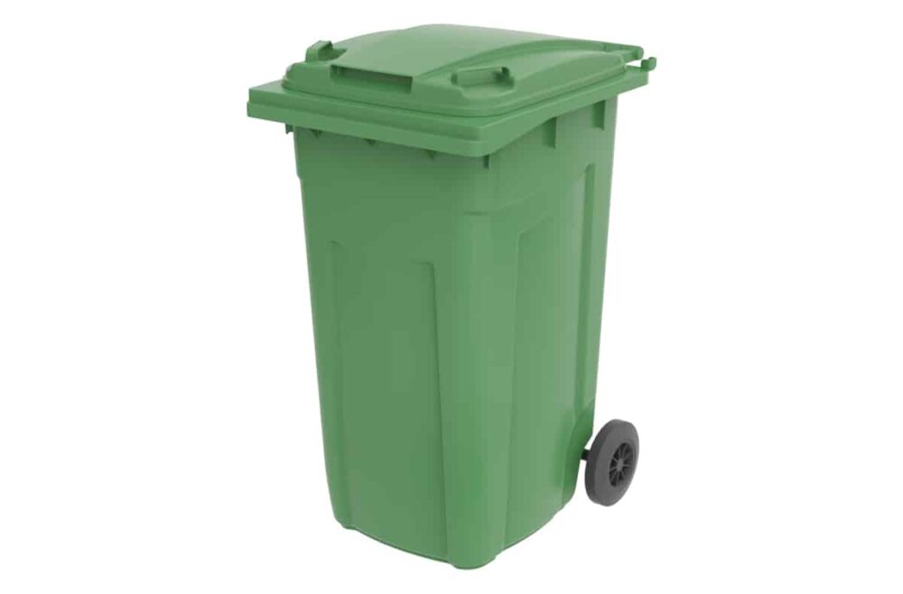 עגלת אשפה לפסולת יבשה (ירוק) 240 ליטר