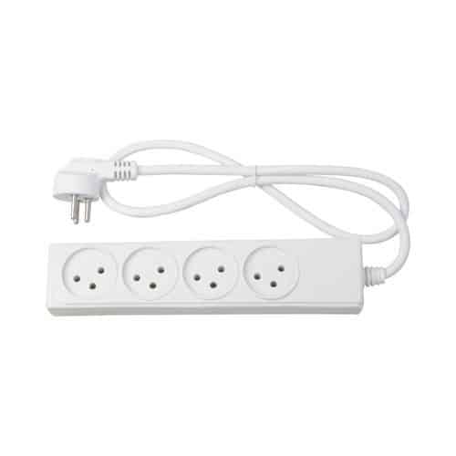 רב שקע 4 + כבל מאריך 1 מטר