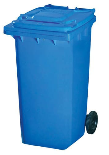 עגלת אשפה לאיסוף נייר (כחול) 240 ליטר