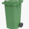 עגלת אשפה לפסולת יבשה (ירוק) 140 ליטר