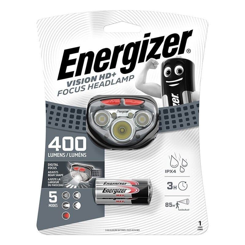 אנרג’ייזר פנס ראש 400 לומן 5 לד עם פוקוס דיגיטלי Energizer
