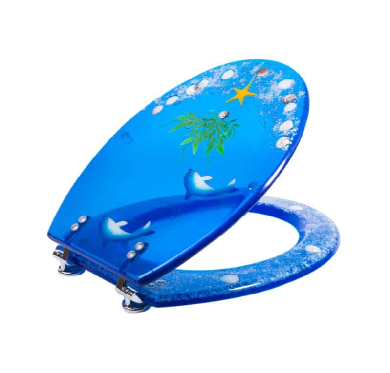 מושב אסלה צבעוני דגם דולפין