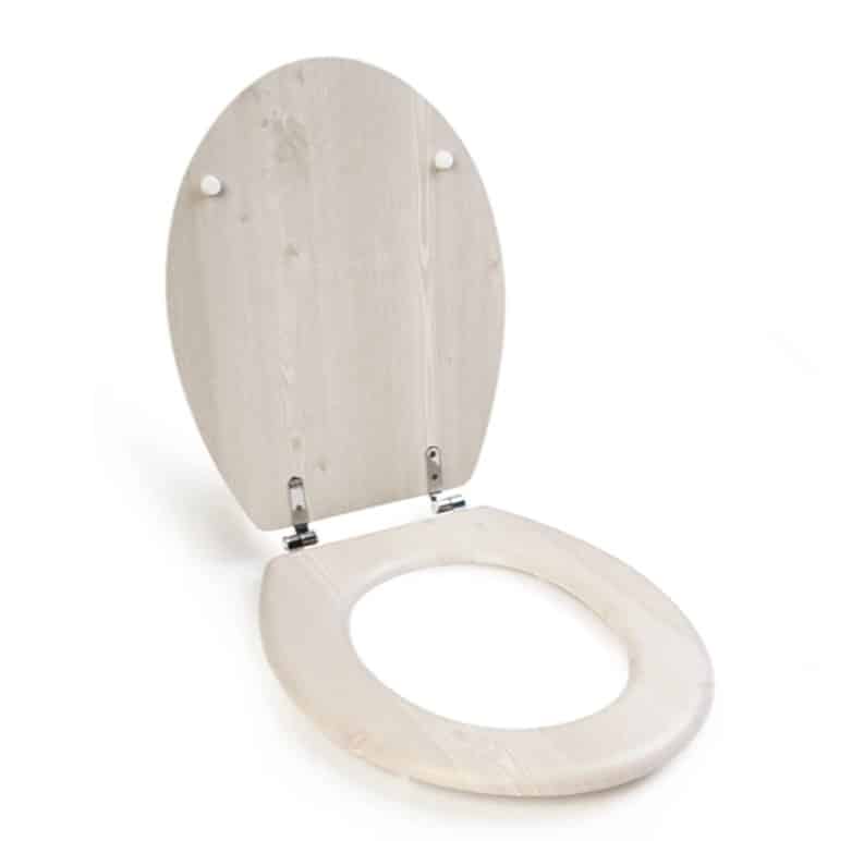 מושב אסלה MDF לבן פרקט