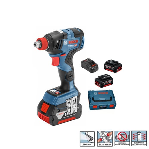 מברגה/מפתח רטיטה (אימפקט) בוש BOSCH GDX 18V-200C מטען + 2 סוללות 18V 5A