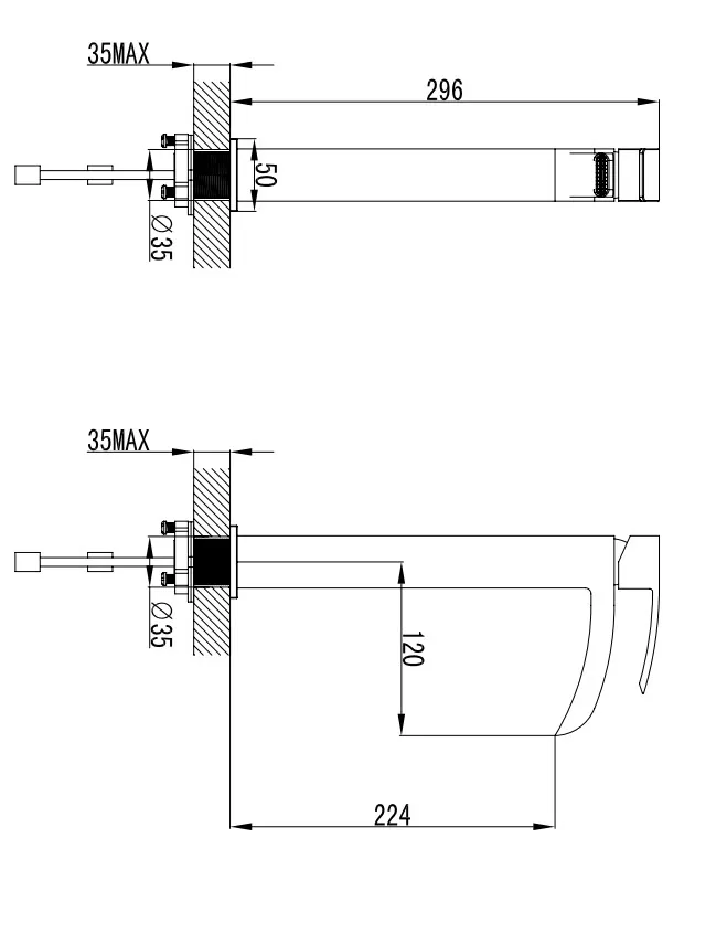 ברז שגיב לכיור אמבטיה ניצב