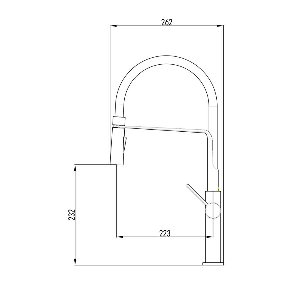 ברז מיקסר למטבח P5 שחור מט