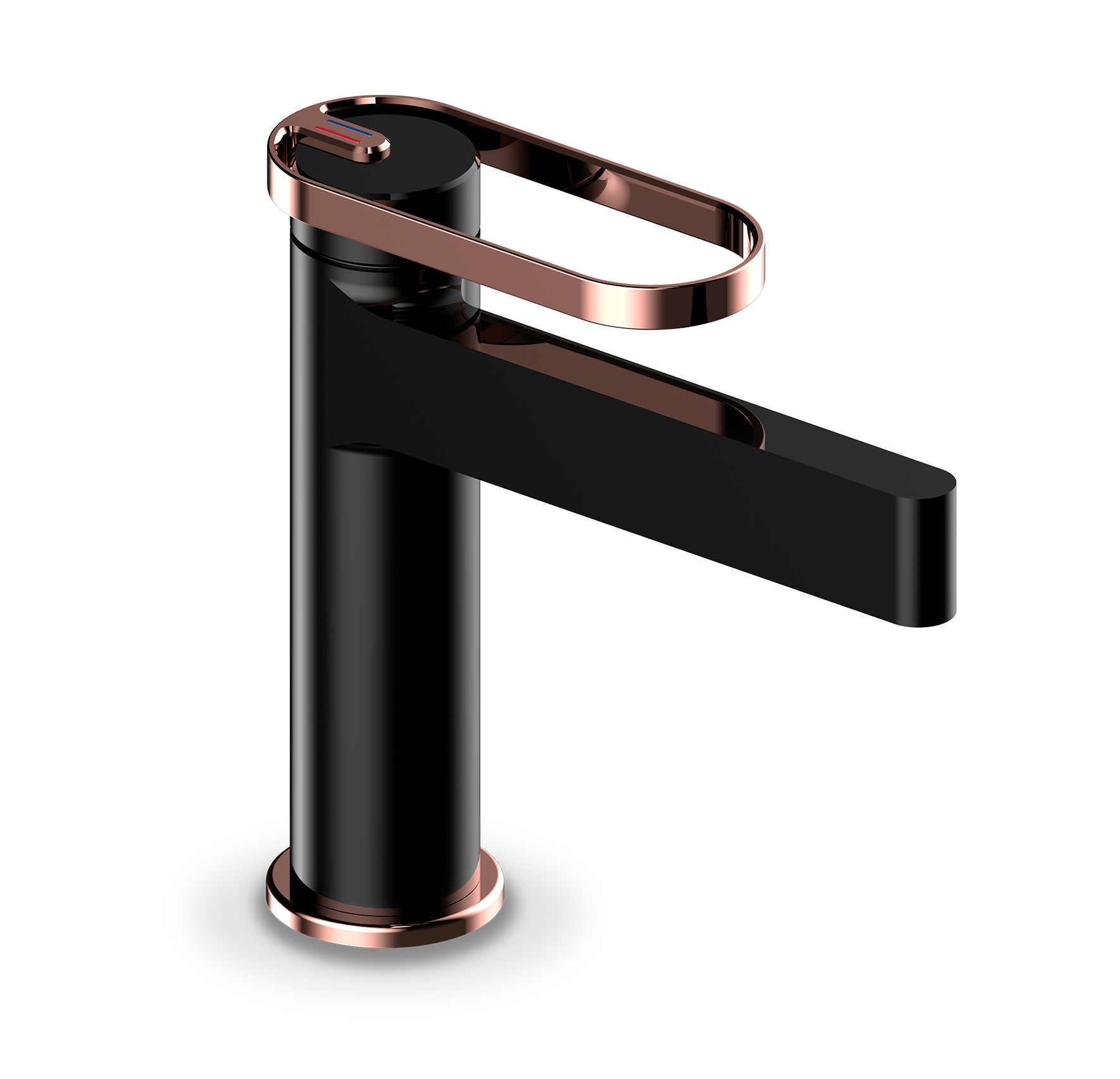 ברז שגיב מיקסר ניצב בינוני שחור ROSE GOLD