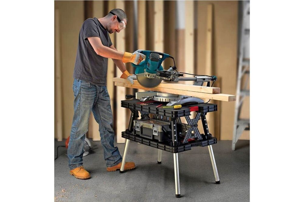 שולחן עבודה מתקפל FOLDING WORK TABLE לנשיאת משקל של עד 453 ק”ג