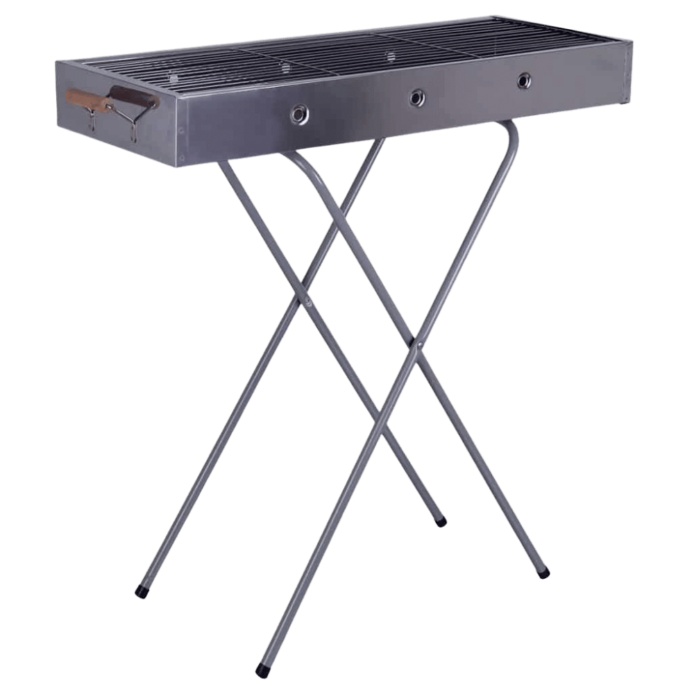 מנגל פחמים נירוסטה כפול 30/70 ס”מ כולל רגליים