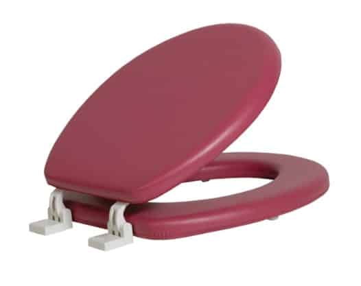 מושב אסלה מרופד במגוון צבעים – אדום