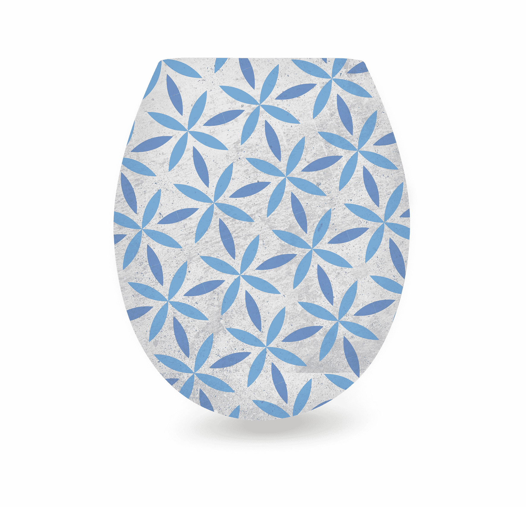 מושב אסלה הידראולי שליפה מהירה מודפס פרחים