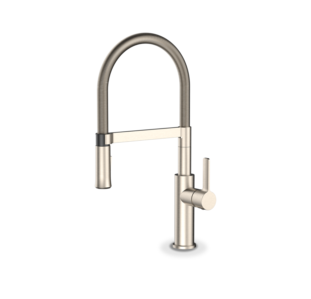 ברז מטבח שגיב צינור גמיש P3 ניקל מוברש