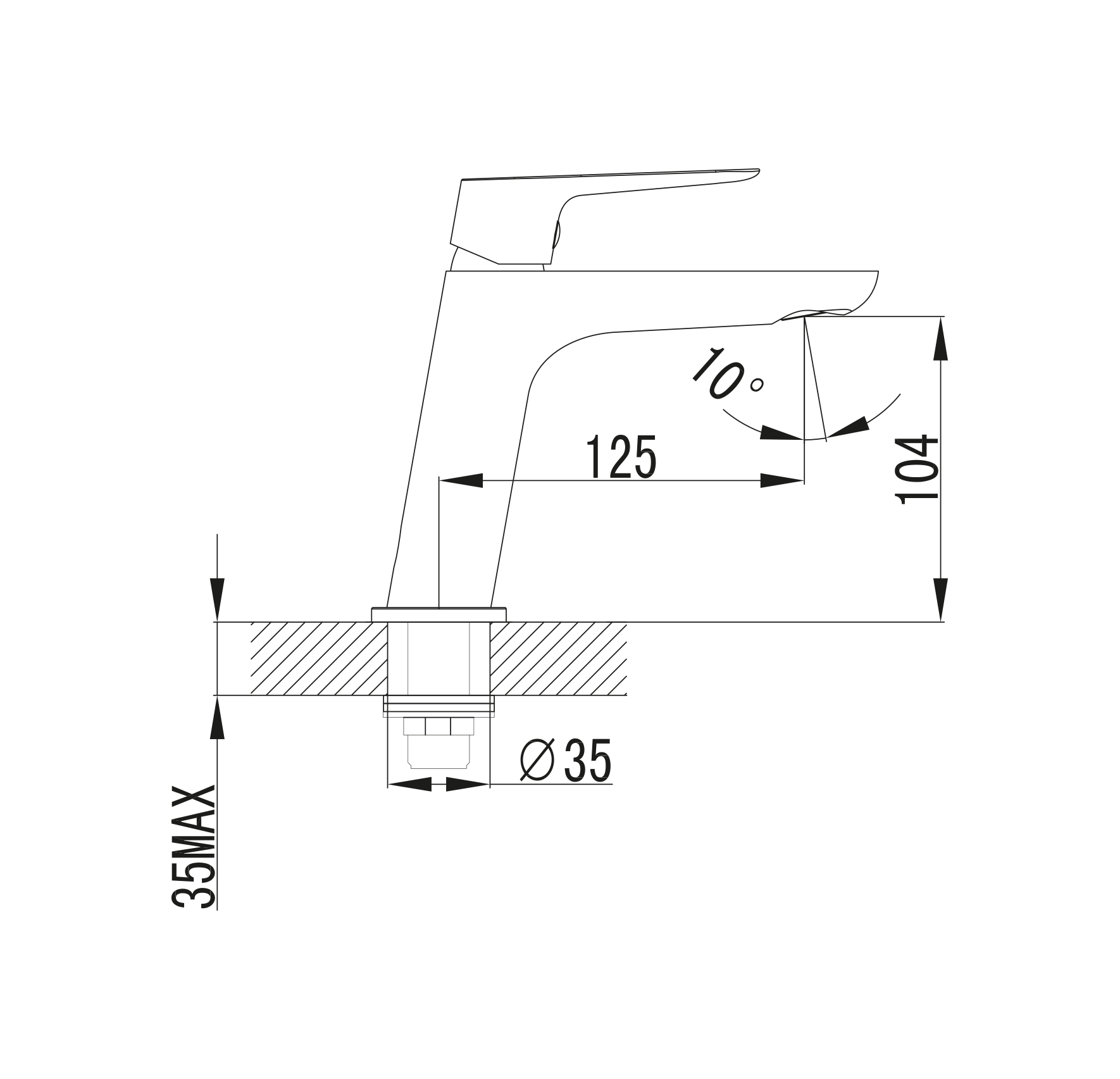 ברז מים קרים גבוה C4 שגיב