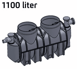 בור רקב 1100 ליטר