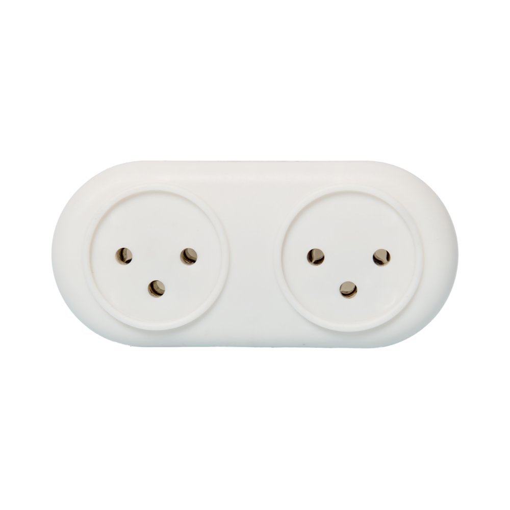 מפצל חשמל 2 שקעים אופקי ניסקו | NISKO