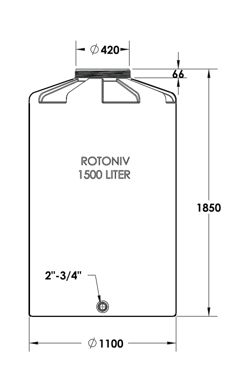מיכל מים 1500 ליטר