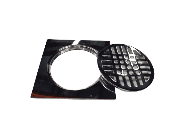 רשת ביוב “4 הברגה מסגרת 12*12 ס”מ מרובע ציפוי כרום