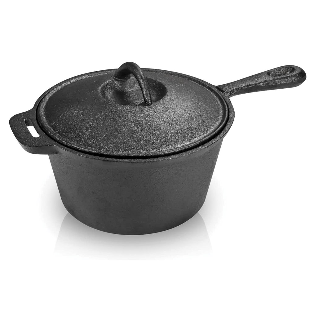 סיר בישול עם ידית אחיזה מברזל יצוק 1.6 ליטר