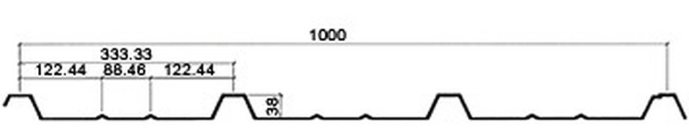 פח איסכורית 4 גלים באורכים לבחירה