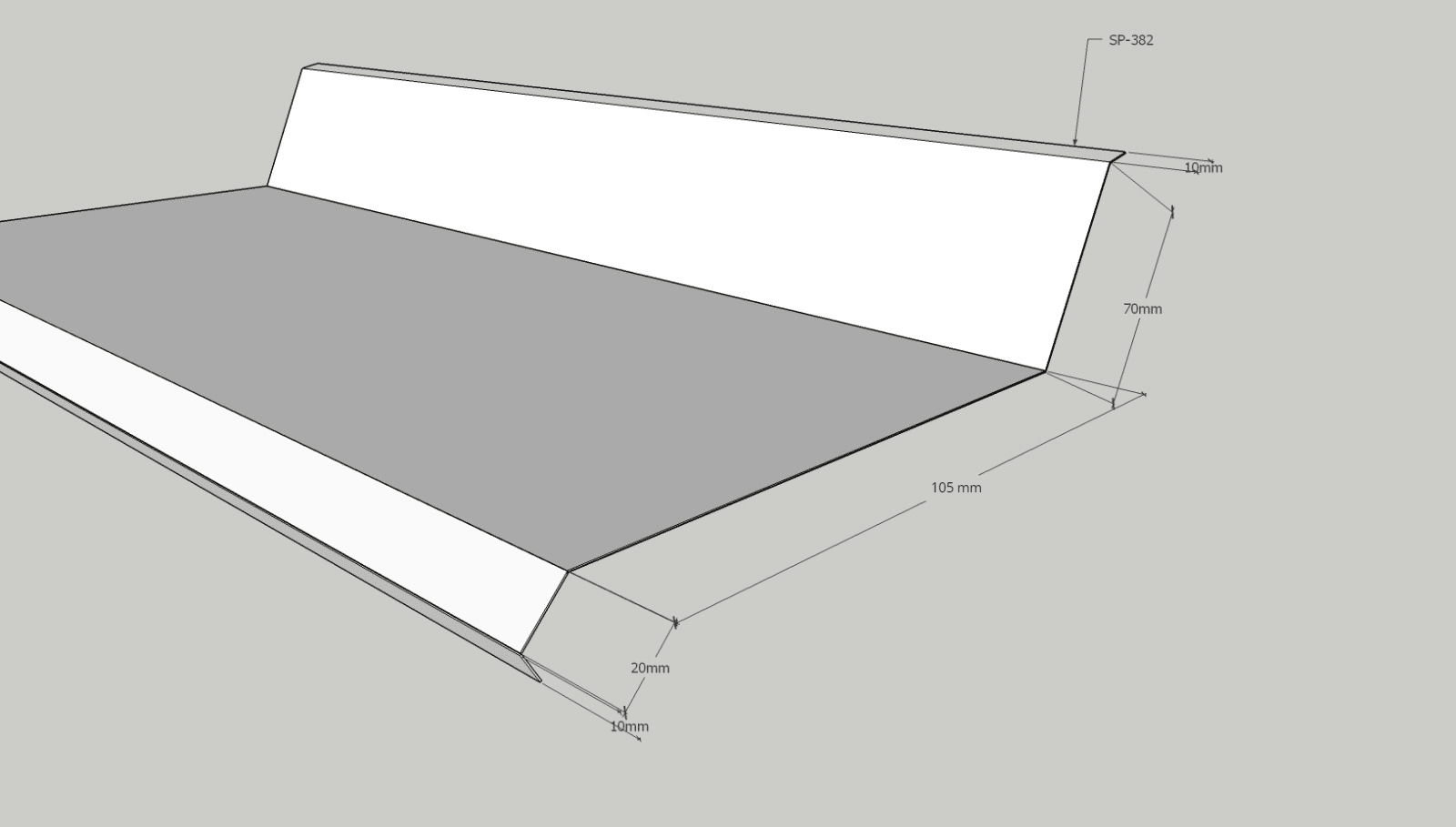 פח מעל רעף לסיליקון באורך 2.50 מטר