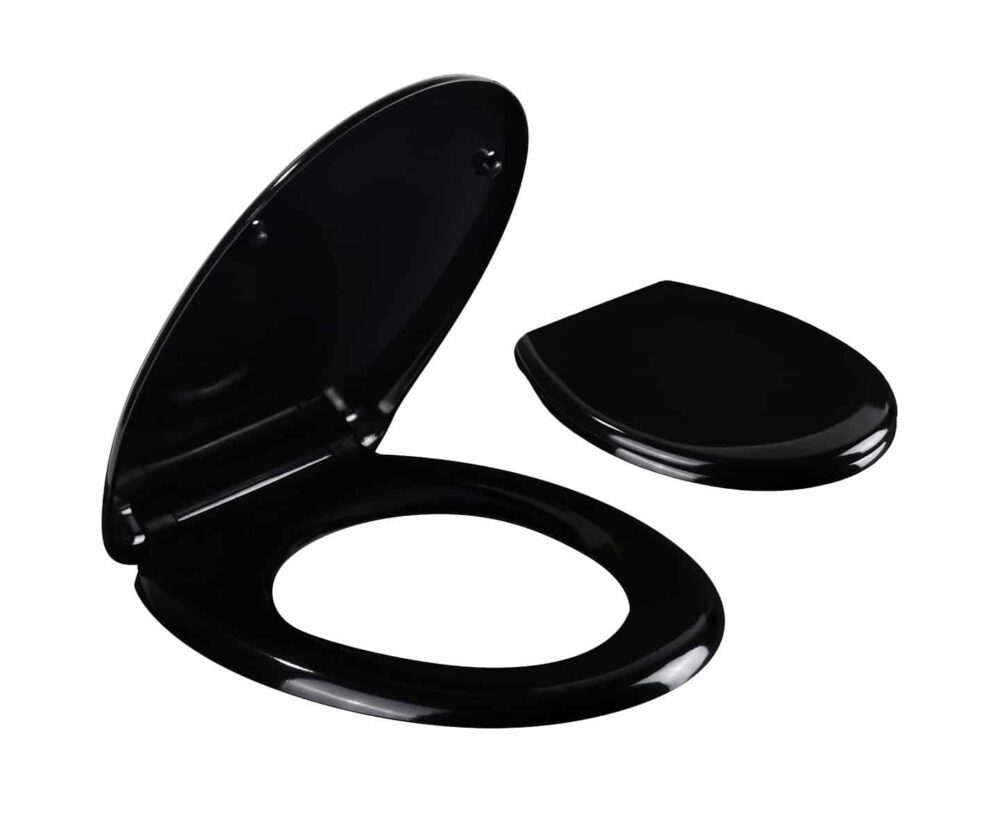 מושב אסלה טריקה שקטה שחור AQUILA