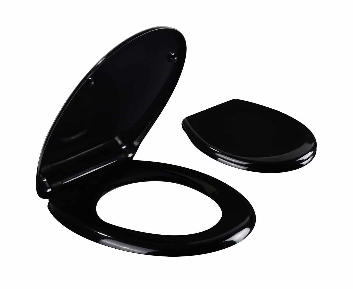 מושב אסלה טריקה שקטה שחור AQUILA