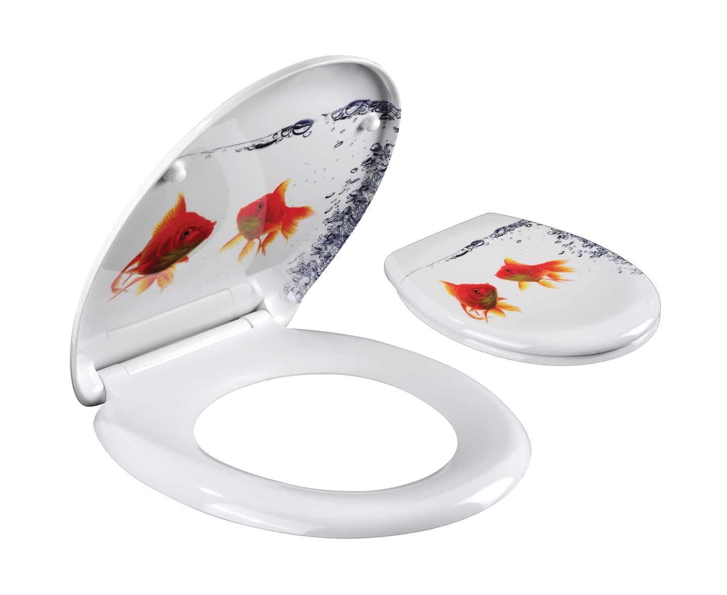 מושב אסלה טריקה שקטה דגי זהב AQUILA