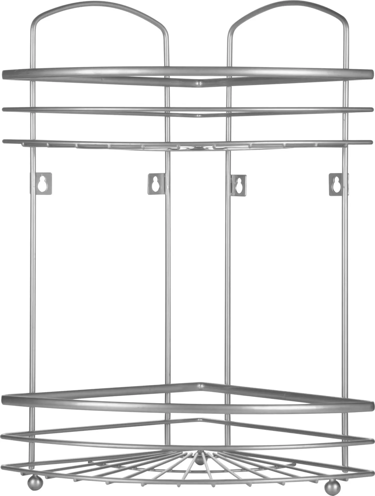 מדף פינתי לאמבטיה דו-קומתי כרום ניקל AQUILA