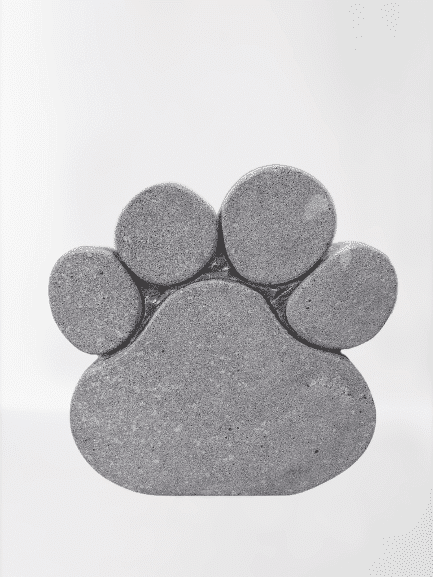 אבן מדרך בזלת מעוצבת כף רגל כלב