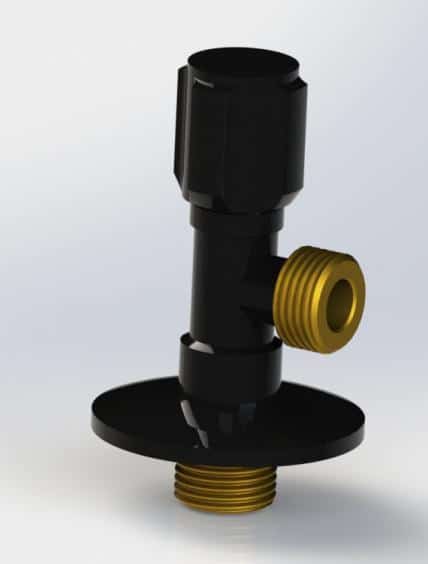 ברז ניל זוויתן שגיב “1/2-“1/2 שחור מט