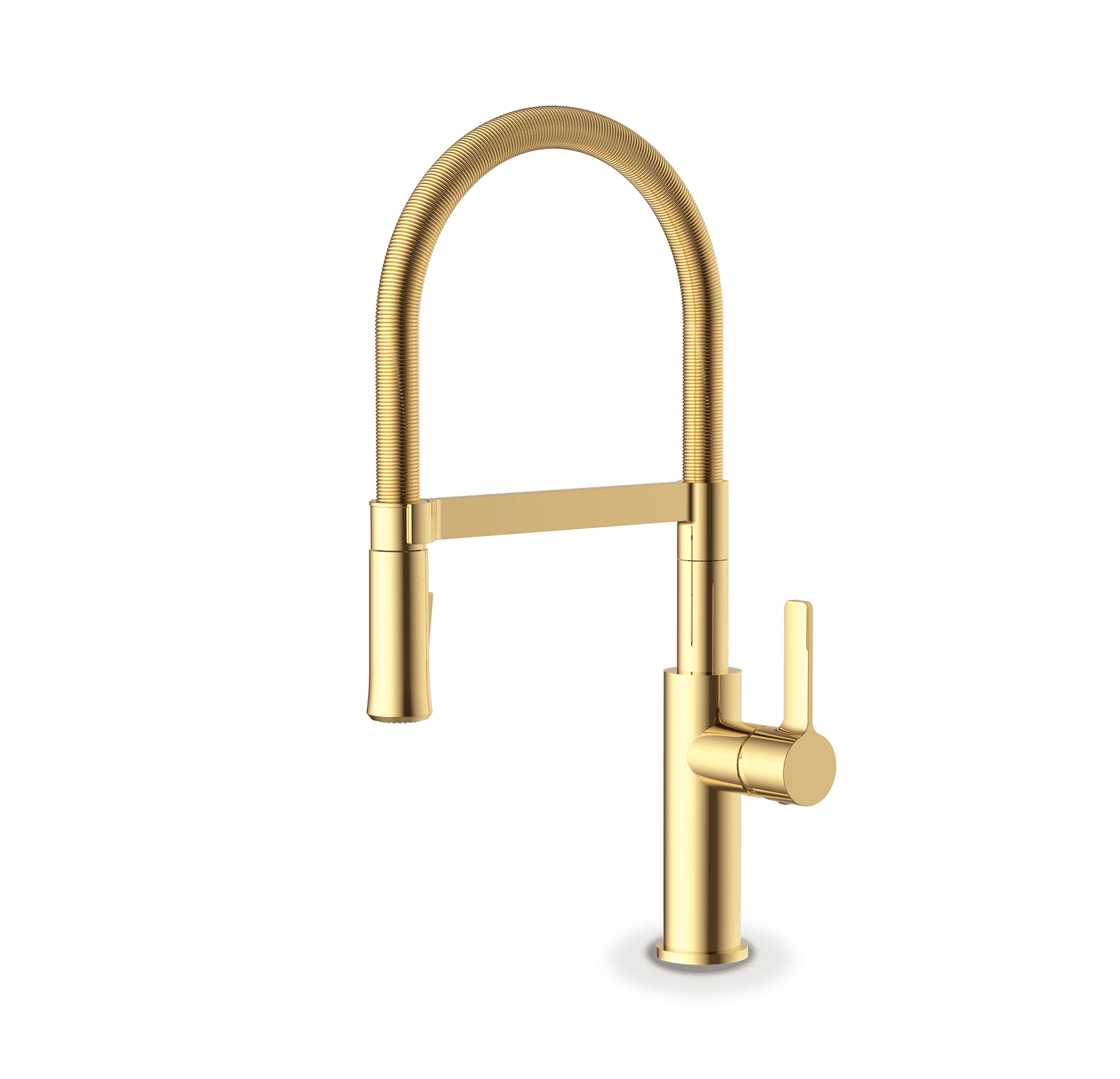 ברז מטבח שגיב צינור גמיש זהב מבריק P3