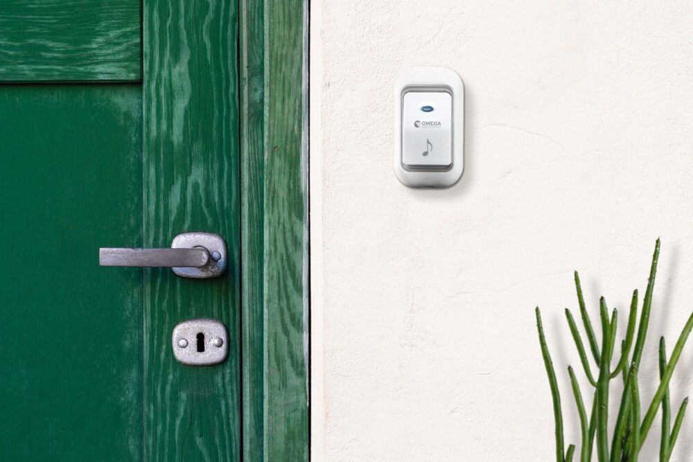 פעמון דלת דיגיטלי אלחוטי לבן/כסף מוגן מים 32 מנגינות