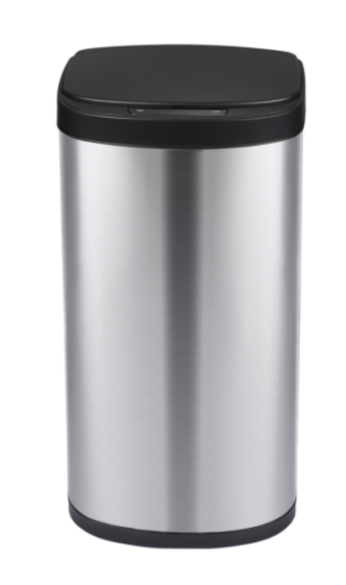 פח אשפה אלקטרוני 50 ליטר ניקל/שחור מוברש dara אקו – ניקל