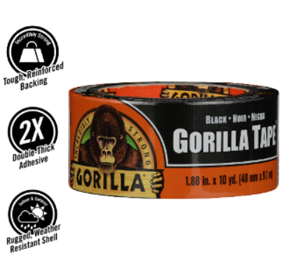 סרט הדבקה/חבלה גורילה סופר חזק בגוונים שונים 48 מ”מ רוחב 9.14 מטר Gorilla Glue