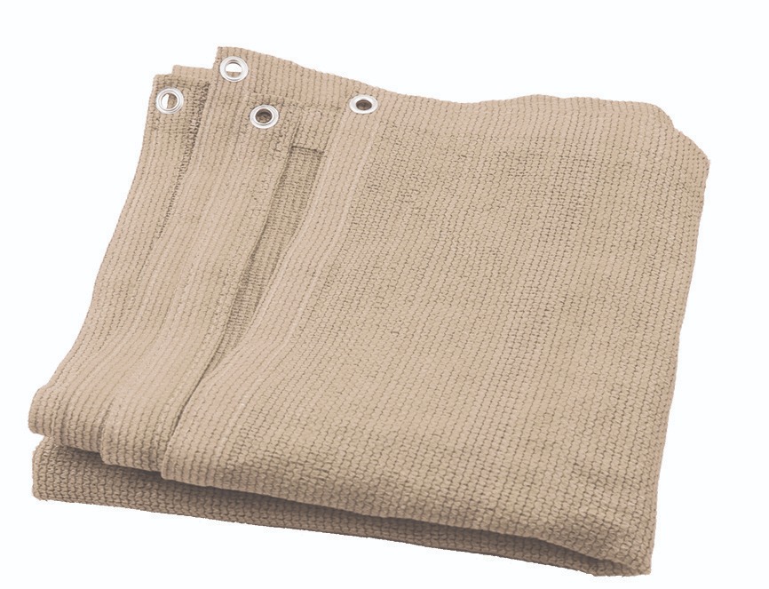 רשת צל תפורה עם טבעות בצבע בז’