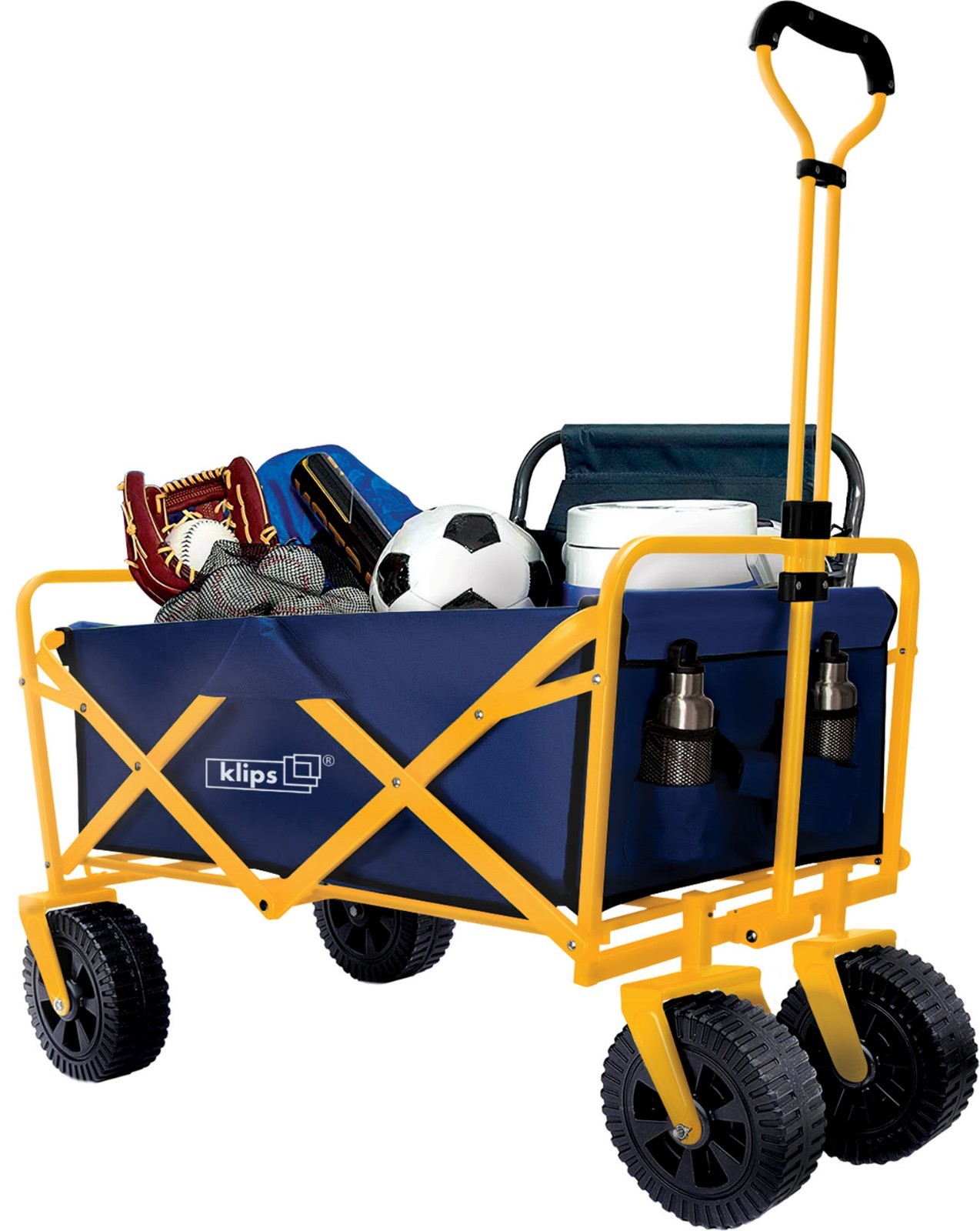 עגלת קמפינג /חוף/שטח מתקפלת גלגלים רחבים עד 80 ק”ג | Klips