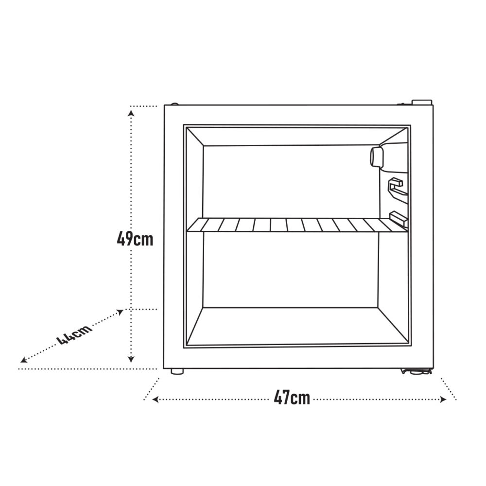 מקרר תצוגה דלת זכוכית 50 ליטר Arrow