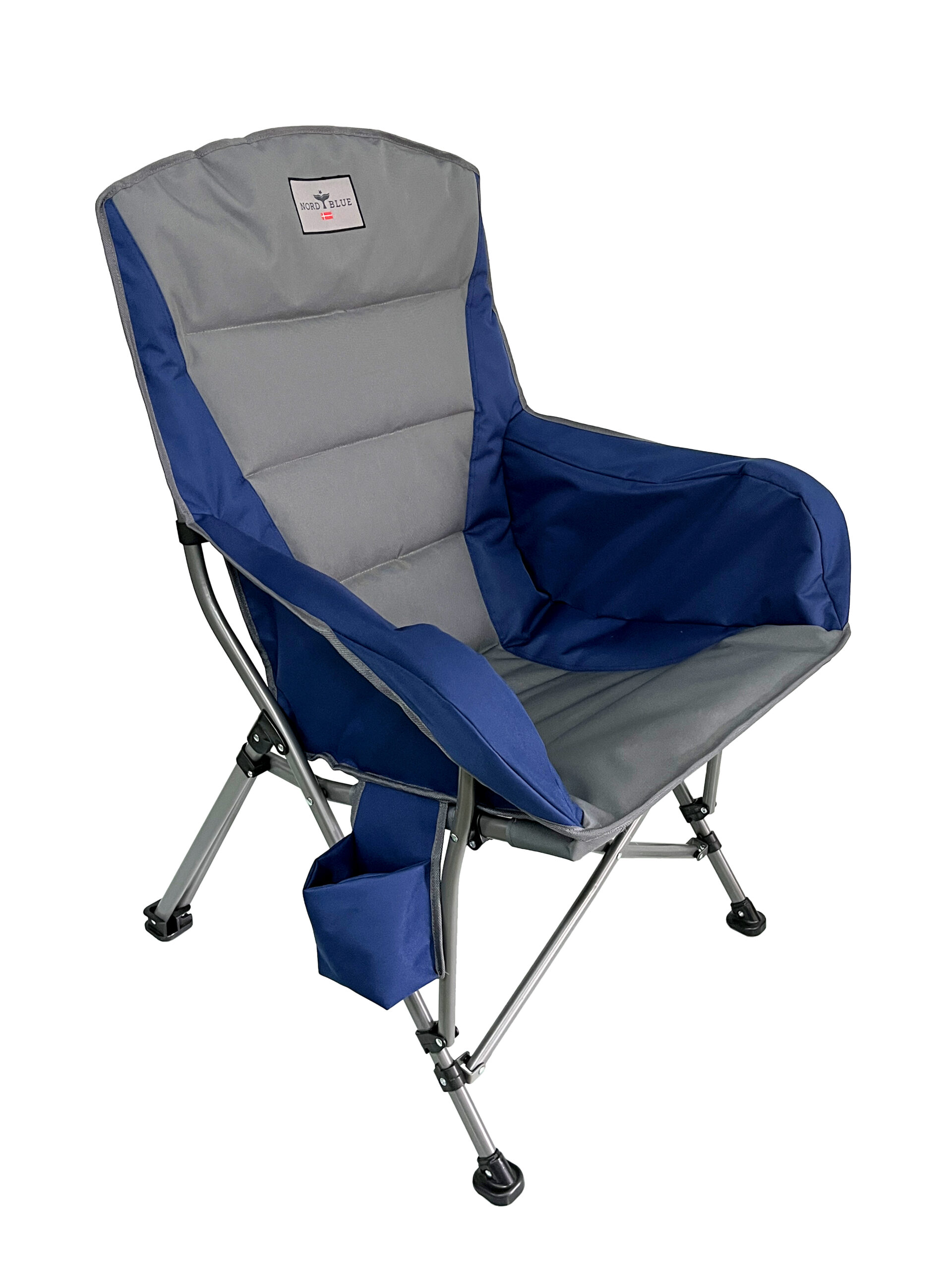 כיסא מתקפל דגם Malibu Comfort Deluxe אפור/כחול