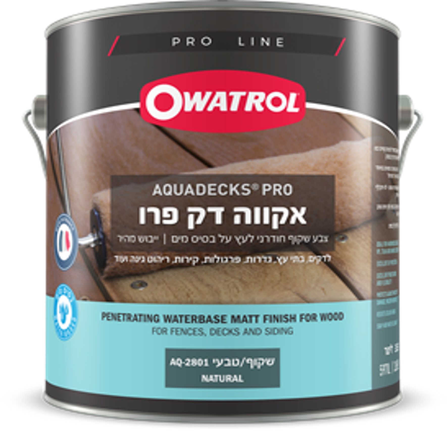 אקווה דק פרו 3.69 ליטר – צבע חודרני לעץ על בסיס מים