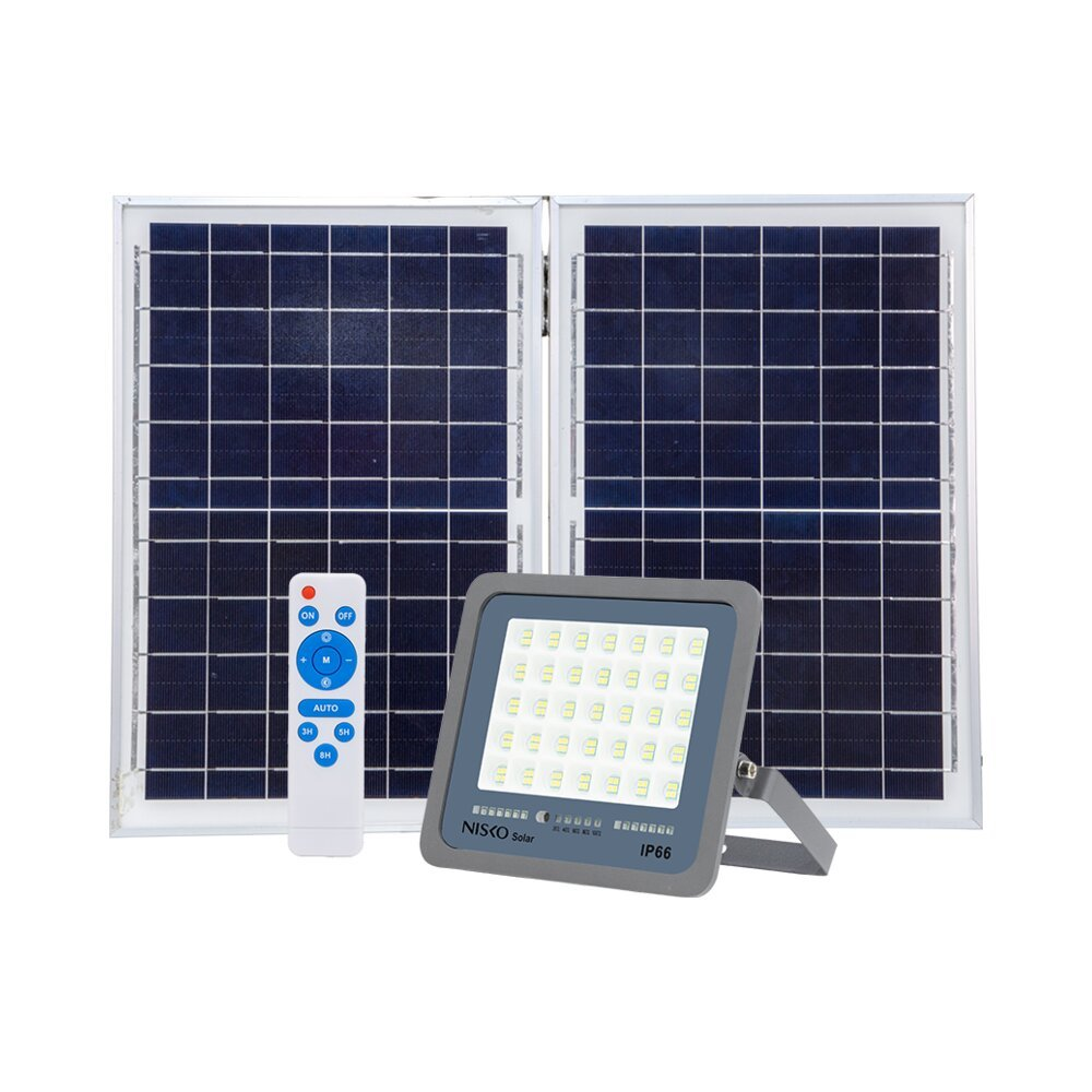 תאורת הצפה סולארית אפור SUNLY 110W IP66 אור קר | NISKO