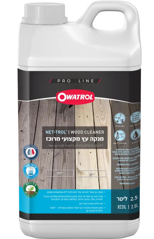 ווד קלינר מנקה ומחדש עץ מרוכז 2.5 ליטר | OWATROL