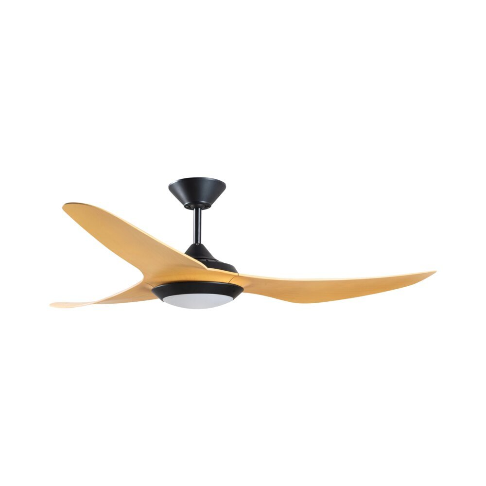 מאוורר תקרה שחור/עץ עם תאורת לד NISKO | TAKEKO 54" CCT