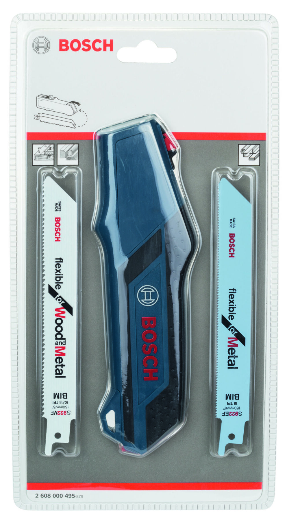 מסור חרב ידני בוש מקצועי + 2 להבים