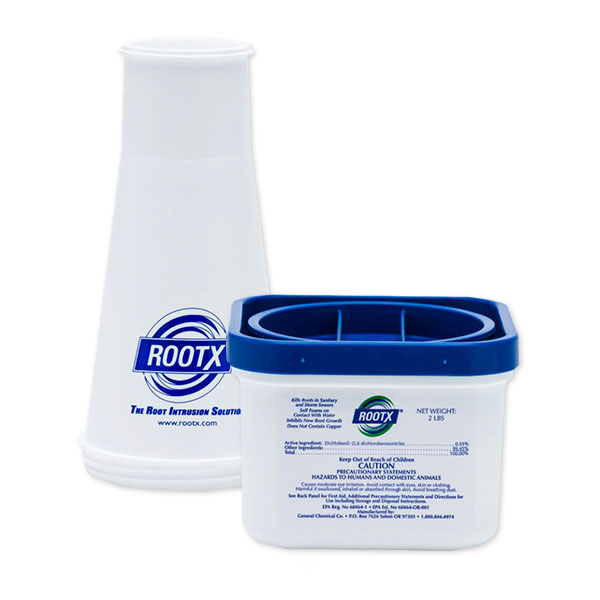 RootX – רוטקס קוטל שורשים בביוב להגנה מושלמת מפני חדירת שורשים + משפך ליישום קל ונח